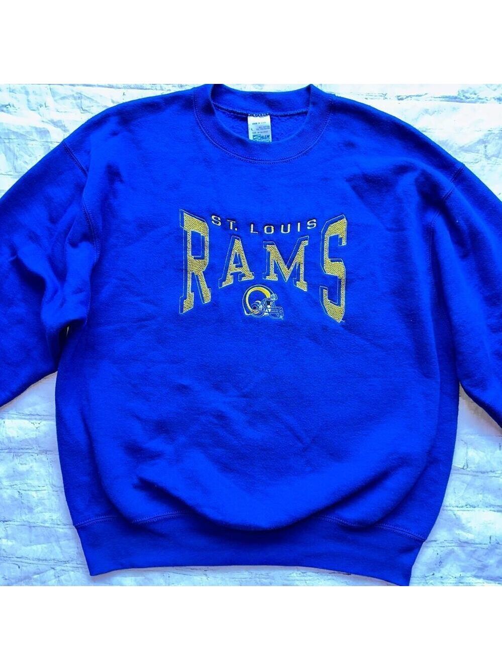 MINT Vintage 90s Unisex Adult Large Salem Sportswear St Louis Rams Sweatshirt